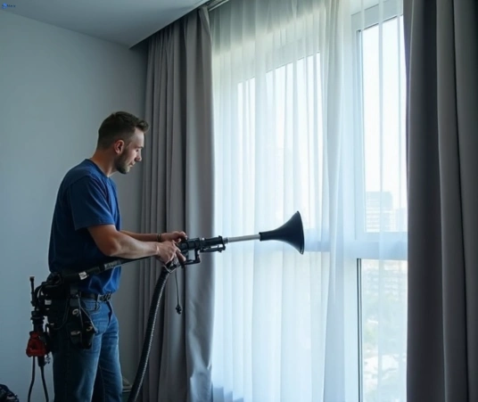 Professional commercial curtain cleaning process equipment Matty Curtain Cleaning wallace-vic