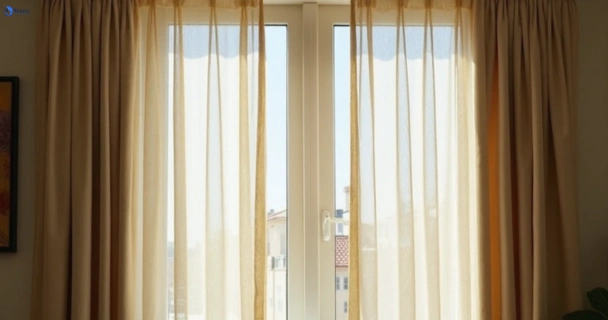 Dull dusty drapes in wallace-vic before professional cleaning